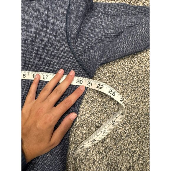 Lululemon Men’s 1/2 Zip Surge Blue Herringbone Large EUC - Picture 4 of 4